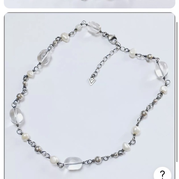 Silpada Vintage Glass Bead White Pearl Sterling Silver Necklace - N1602 Retired - Picture 3 of 8